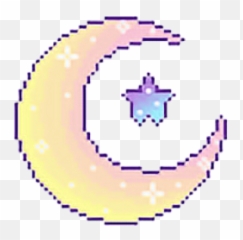 Soft Cute Tiny Messy Moon Star Kawaii - Circle Emoji