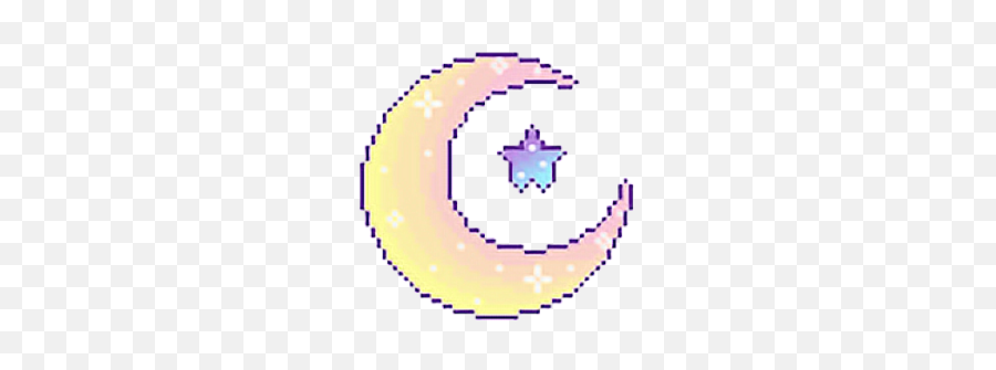 Soft Cute Tiny Messy Moon Star Kawaii - Circle Emoji,Moon Emoticon Text