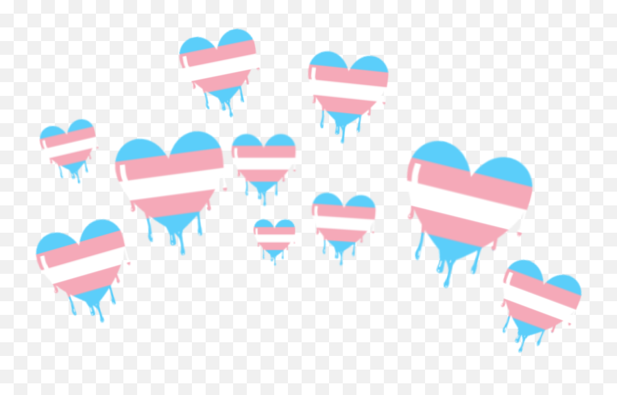 Trans Transgender Heart Heartcrown - Clip Art Emoji,Trans Emoji