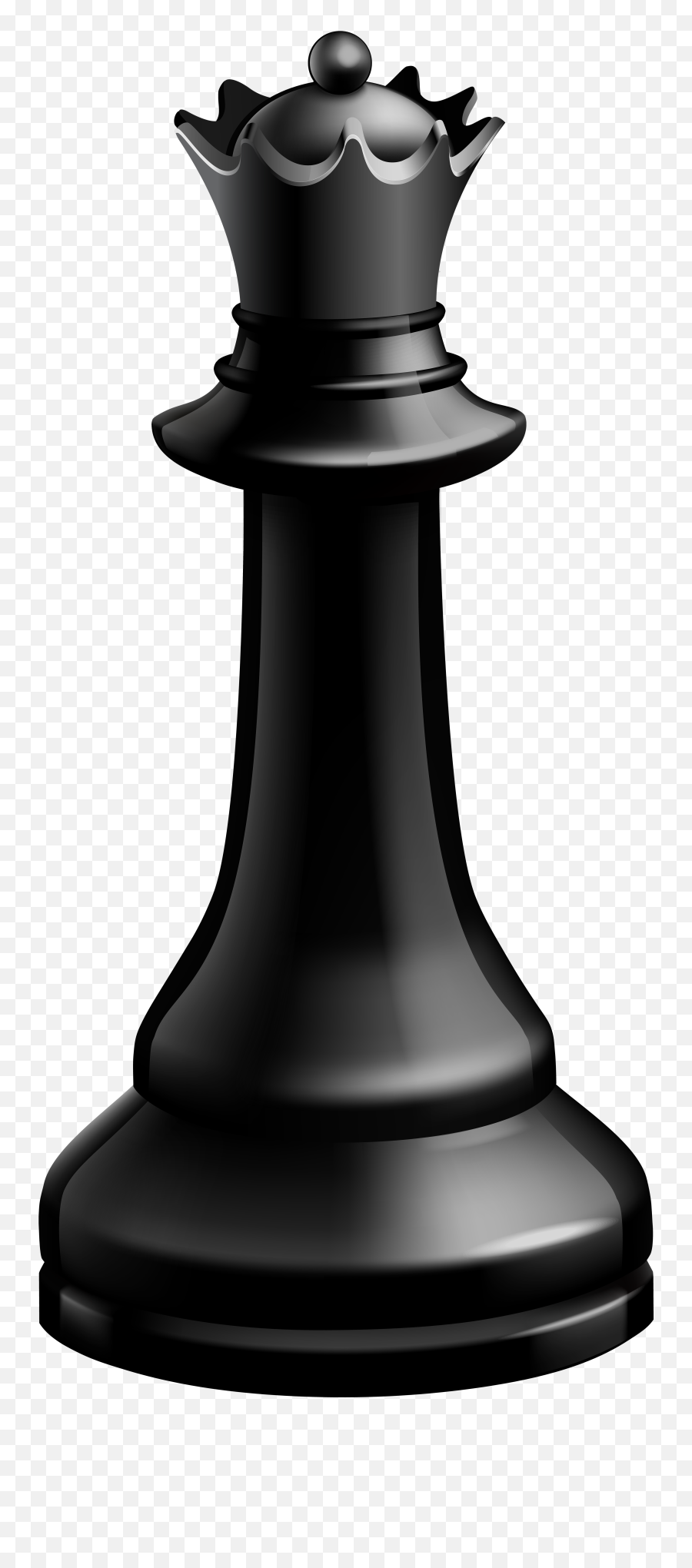 Black Queen Chess Piece Clipart - King Chess Piece Png Emoji,Queen Chess Piece Emoji