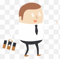 Library of picture free library man with money eyes png - Greedy Businessman Cartoon Transparent Emoji