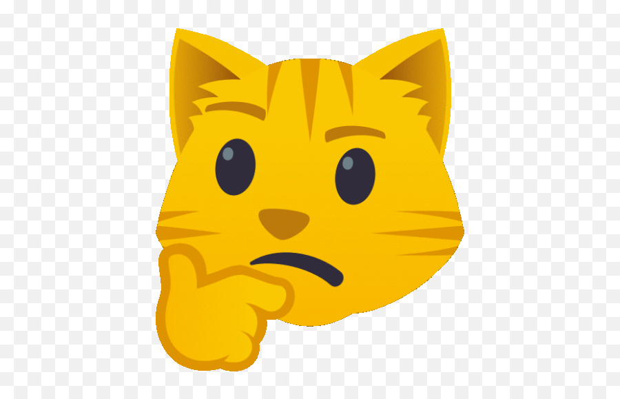 Thinking Cat Gif - Joypixels Emoji,Contemplating Emoji