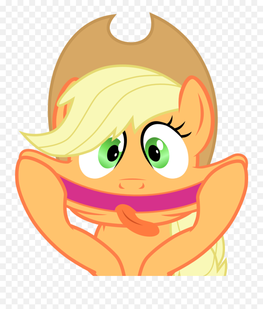 My Little Pony Applejack Funny Clipart - Applejack Crazy Face Emoji,Funny Farm Emoji