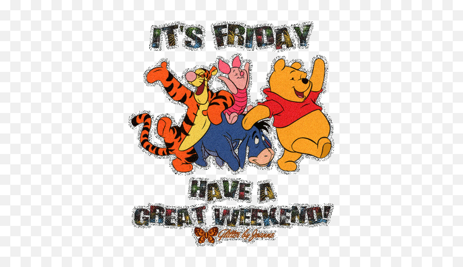 Friday Quotes Good Morning Friday - Happy Friday Winnie The Pooh Gif Emoji,Friday The 13th Emoji