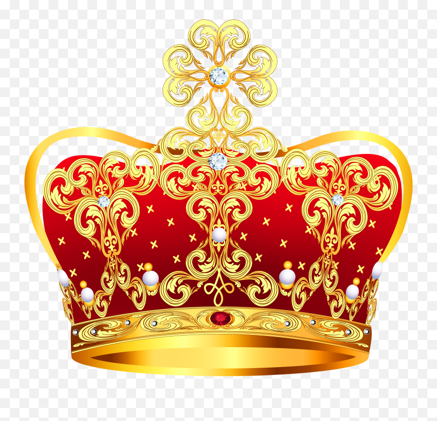 Princess Crown - Gold And Red Crown Emoji,Princess Crown Emoji