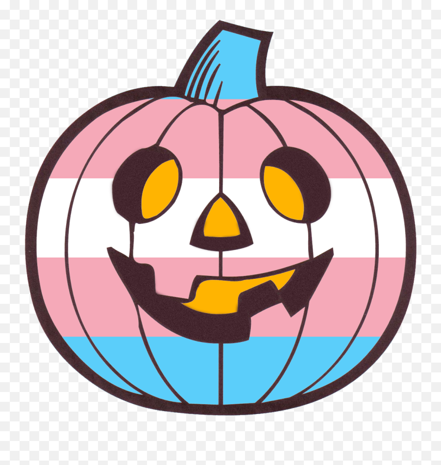 I Usually Have A Trans Pride Flag For My Slack Status Emoji - Pumpkin Cute Halloween Coloring Page,Idk Emoji