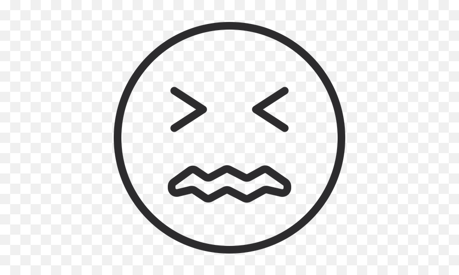 Confounded Face - Circle Emoji,Confounded Emoji