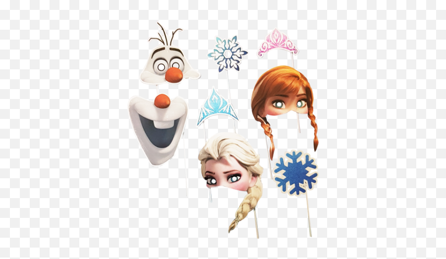 Frozen Photo Props - Cartoon Emoji,Woman And Pig Emoji