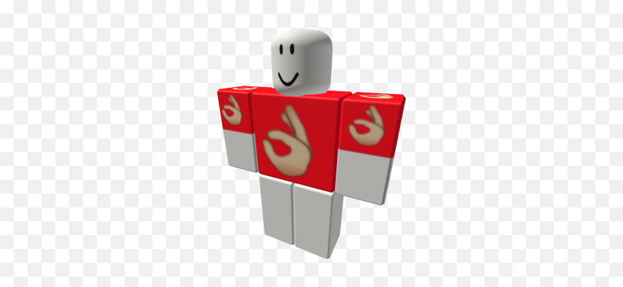Ok Hand Emoji Mlg Tee - Roblox Plain Red T Shirt Roblox,Cross Sign Emoji