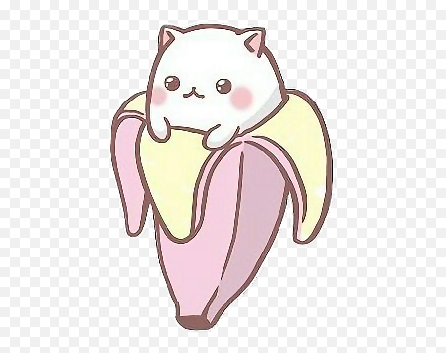 Banana Emoji - Anime Cute Kawaii Cat,Banana Emoji