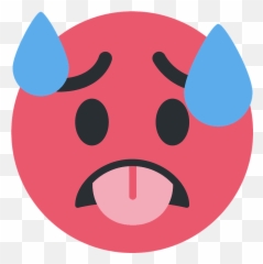 Hot Face Emoji Clipart -