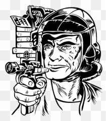 Ray Gun Science Fiction Laser Futuristic Man - Clip Art Emoji