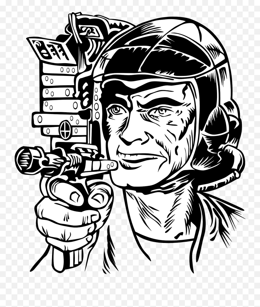 Ray Gun Science Fiction Laser Gun Futuristic Man - Science Fiction Clip Art Emoji,Apple Gun Emoji