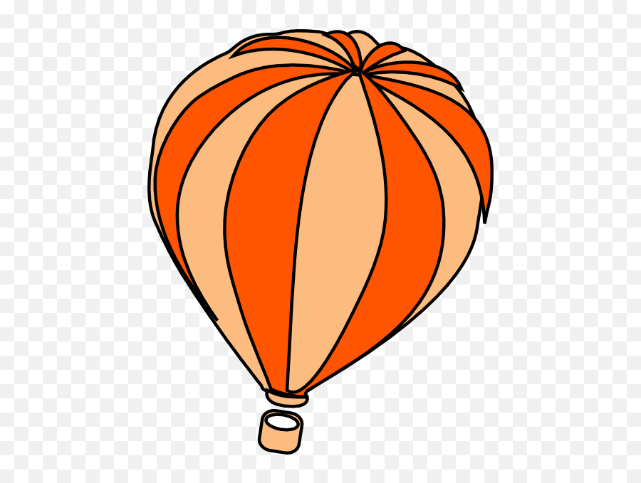 Download Balloon Grey Clip Art - Orange Hot Air Balloon Clipart Emoji,Hot Air Balloon Emoji
