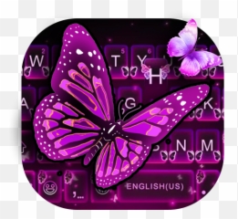 Flash Butterfly Keyboard Theme - Butterfly Drawing Transparent Background Emoji,Butterfly Emoticon