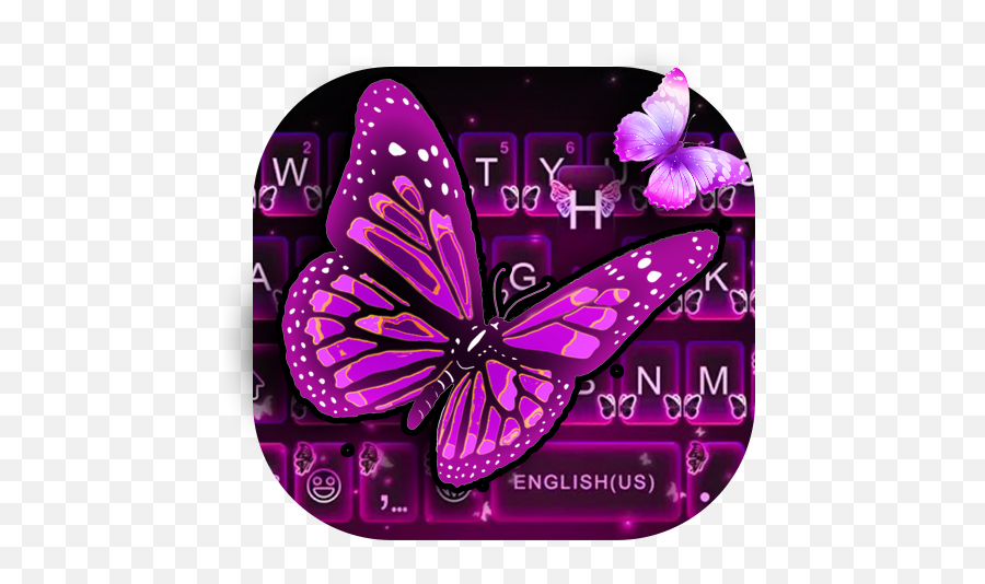 Flash Butterfly Keyboard Theme - Butterfly Drawing Transparent Background Emoji,Butterfly Emoticon