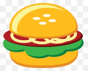 Foods Clipart Hamburger - Art Burger Png Emoji