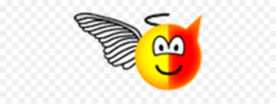 Angel - Half Face Of Good And Evil Emoji,Devil Emoticon