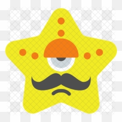 Moustache Star Emoji Icon - Bintang Emoji,Star Emoji Png