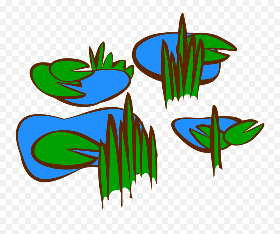 Lily Pads Swamp Marsh - Marsh Clip Art Emoji,Lily Pad Emoji