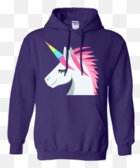 Unicorn Face Emoji Hoodie