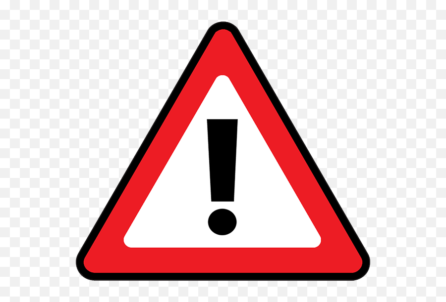 Triangle Warning Endanger - Red Caution Sign Emoji,Traffic Light Caution Sign Emoji
