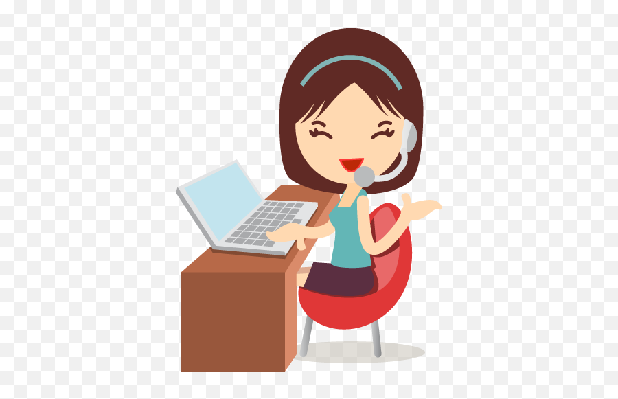 Callcenter Girls Blue Icon - Vector Call Center Png Emoji,Desk Girl Emoji