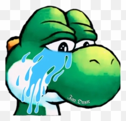 Shit post 40 Stickers For WhatsApp - Sad Yoshi Emoji