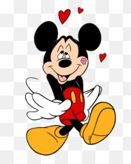 Pin - Cartoon Mickey Mouse In Love Emoji