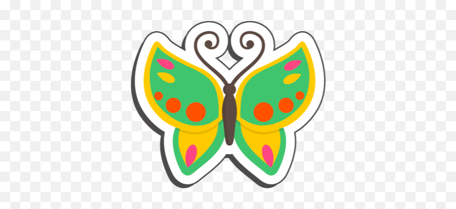 Vintage Hippie Stickers For Message By Tyler Banner - Butterfly Emoji,Butterfly Emoji Iphone