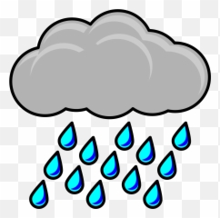 Rain Cloud Free Download Clip Art - Transparent Background Clipart Emoji