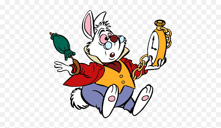 Disney White Rabbit Alice In Wonderland - Alice In Wonderland Rabbit Falling Emoji,White Rabbit Emoji