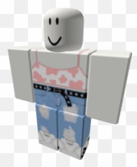 Pink Cow Tank Top Jeans - Roblox Strawberry Emoji