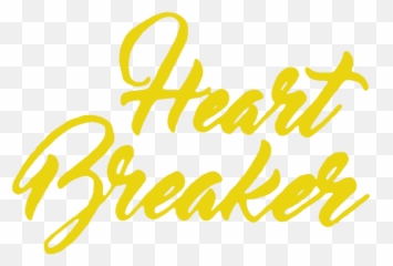 Heartbreaker Text Typography Sticker - Calligraphy Emoji,Heary Emoji