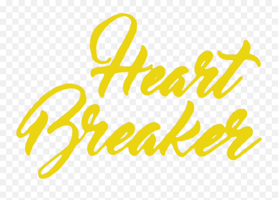 Heartbreaker Text Typography Sticker - Calligraphy Emoji,Heary Emoji