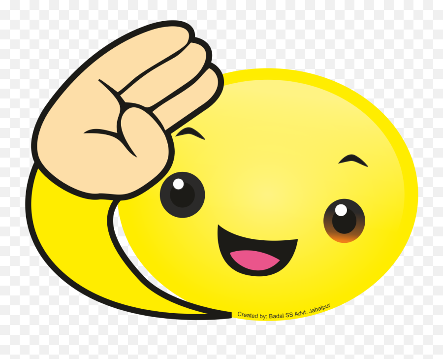 This Is Salute Emoji - Happy,Salute Emoji