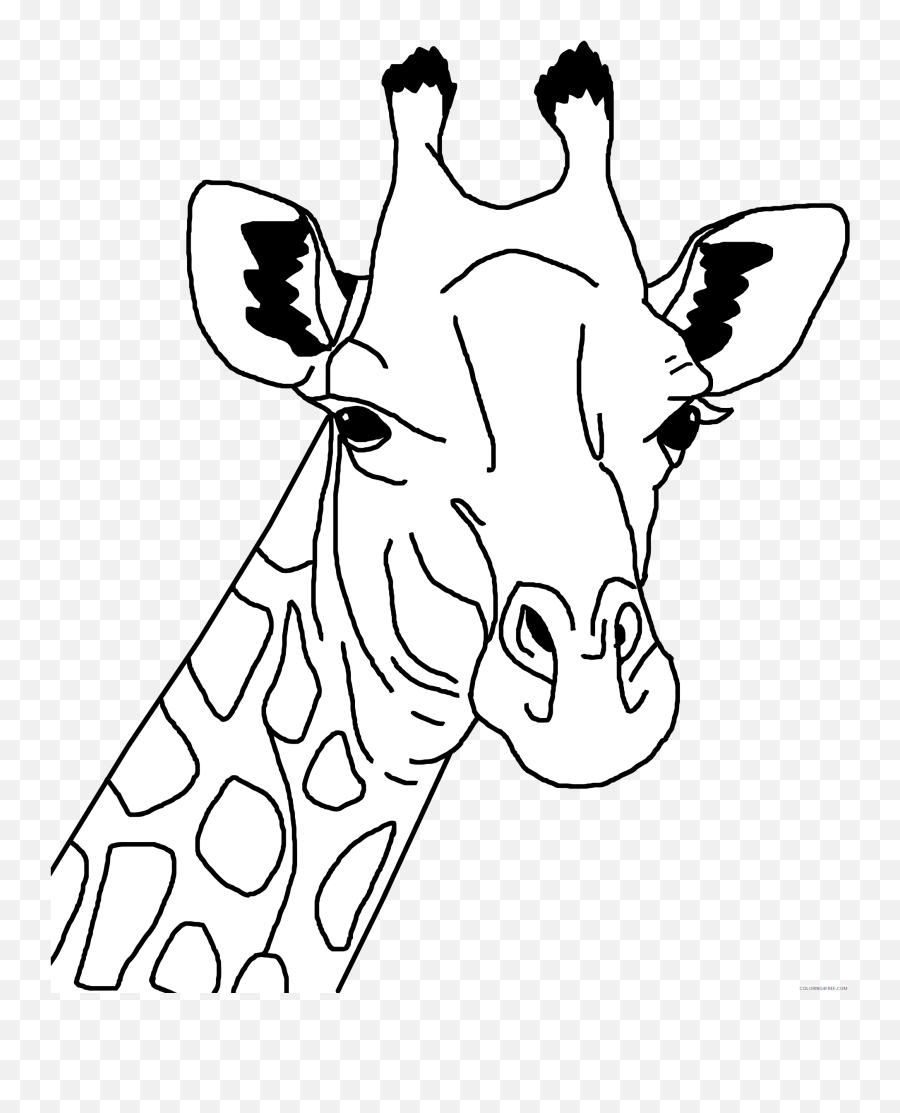 Art Bpng Printable Coloring4free - Giraffe Coloring Pages Emoji,Giraffe Emoji