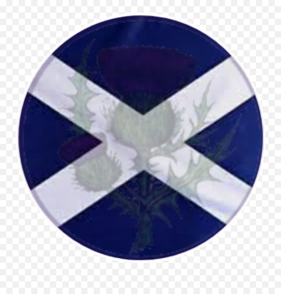 Scottish Thistle Flag Sticker - Scotland Flag Round Png Emoji,Scottish Flag Emoji