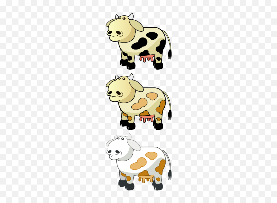 Colour Cows - Pixabay Com Cartoon Cow Emoji,Chicken Wing Emoji