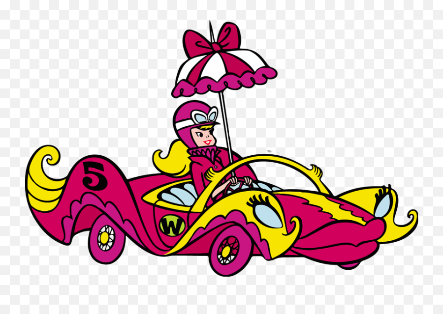 Wacky Sticker By Sirdiablo - Wacky Races Penelope Pitstop Car Emoji,Wacky Emoji