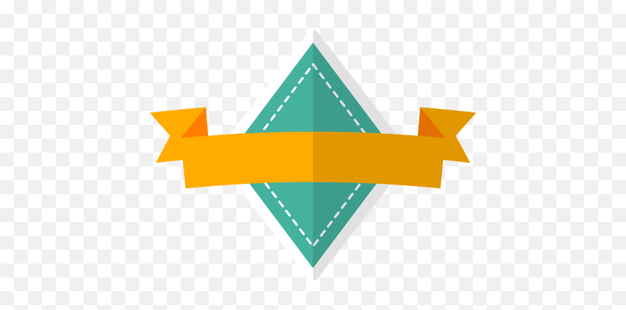 Badge Label With Yellow Ribbon - Transparent Png U0026 Svg Triangle Badge Png Emoji,Yellow Ribbon Emoji