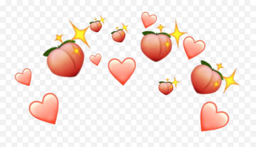 Peachy Peach Peachcrown Crown Emo - Peach Emoji Crown Png,Peaches Emoji