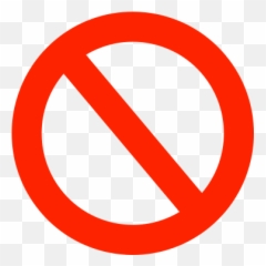 Red Circle Cross Out Transparent Png - Crossed Emoji