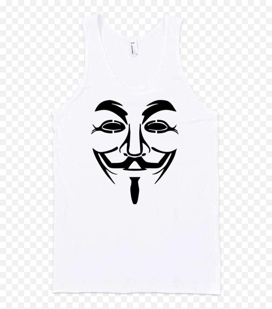 Vendetta Fine Jersey Tank Top Unisex - Guy Fawkes Mask Emoji,Emoticons Shirt