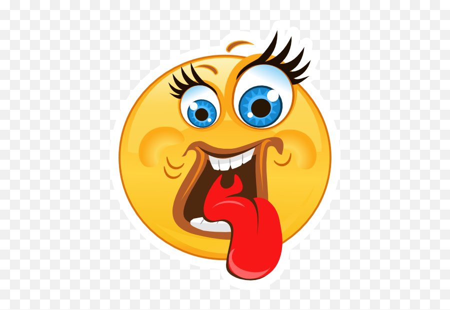 Crazy Wide Eyes Tongue Out Emoji Sticker - Crazy Emoji,Crazy Emoji
