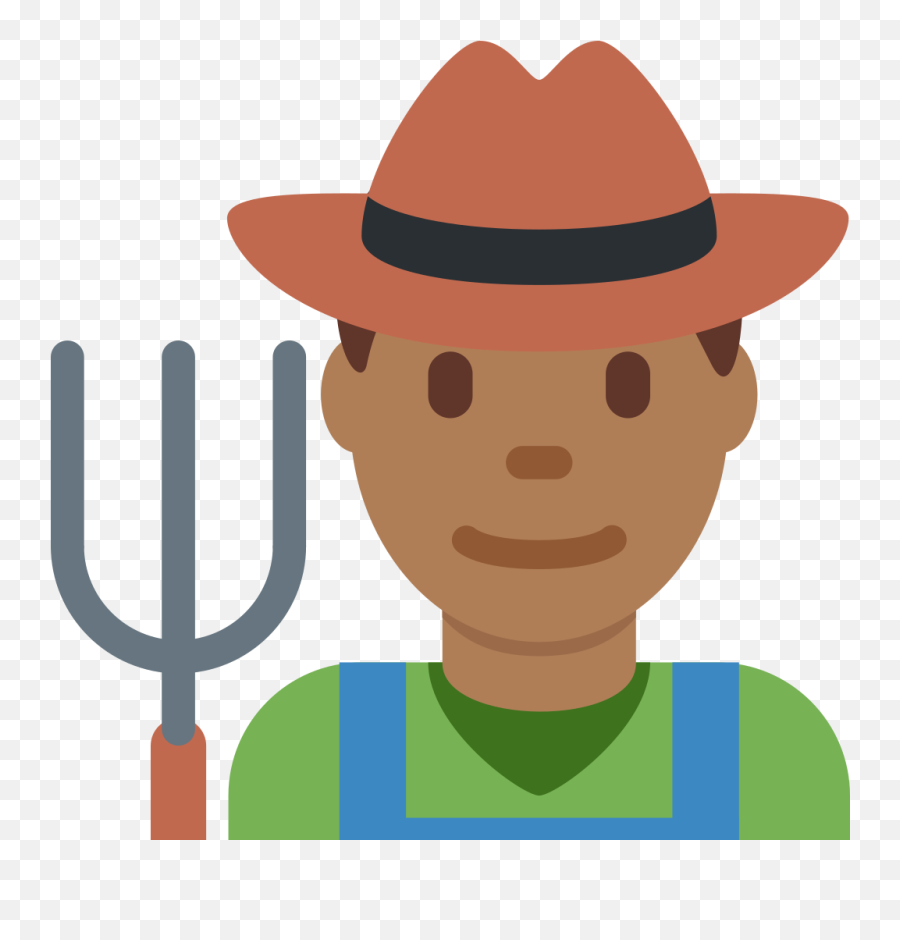 Twemoji2 1f468 - Black Female Farmer Emoji,Farmer Emoji