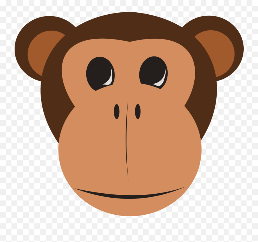 Clipart Face Orangutan Transparent - Monkey Head Clip Art Emoji,Orangutan Emoji