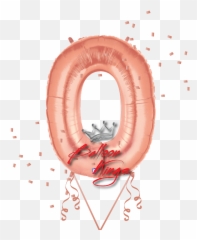 Rose Gold Letter O - 30 Balloon Numbers Png Emoji