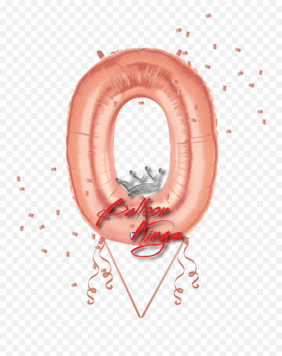 Rose Gold Letter O - Rose Gold 30 Balloon Numbers Png Emoji,Letter O Emoji