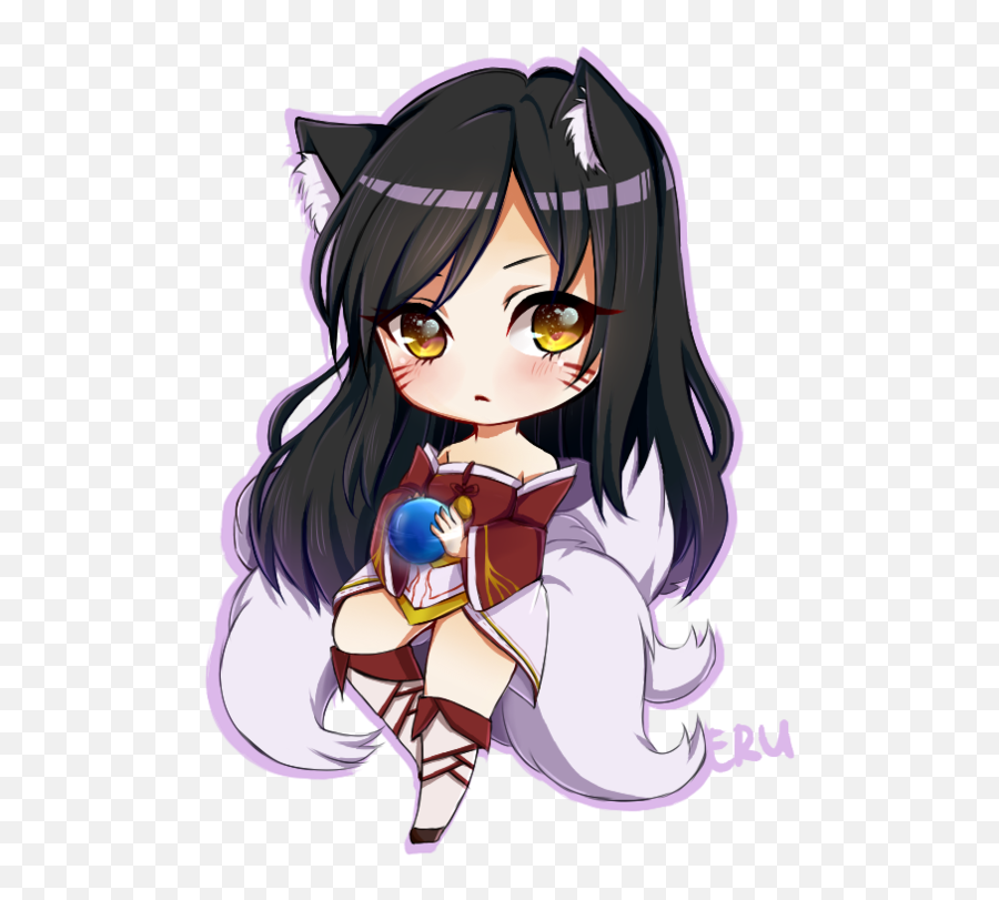 Lol Ahri Leagueleague Of Legends - League Of Legends Ahri Chibi Emoji,League Of Legends Emojis